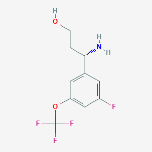 Benzenepropanol,-amino-3-fluoro-5-(trifluoromethoxy)-,(s)-