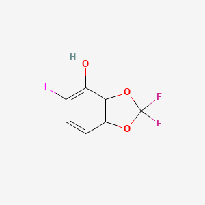 molecular formula C7H3F2IO3 B13044093 2,2-Difluoro-5-iodobenzo[D][1,3]dioxol-4-OL 