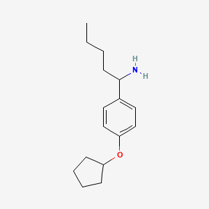 1-(4-Cyclopentyloxyphenyl)pentylamine