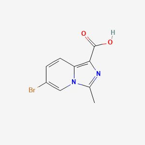 molecular formula C9H7BrN2O2 B13044149 6-Bromo-3-methylimidazo[1,5-A]pyridine-1-carboxylic acid 