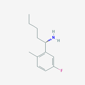 molecular formula C12H18FN B13044157 (S)-1-(5-Fluoro-2-methylphenyl)pentan-1-amine 