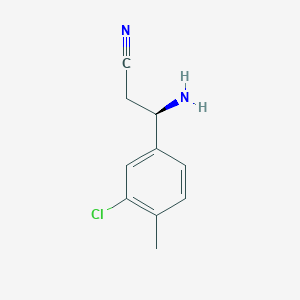 (3R)-3-amino-3-(3-chloro-4-methylphenyl)propanenitrile