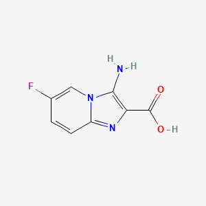 molecular formula C8H6FN3O2 B13044221 3-Amino-6-fluoroimidazo[1,2-A]pyridine-2-carboxylic acid 