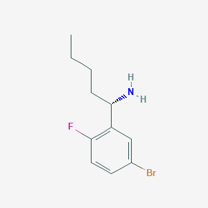 (S)-1-(5-Bromo-2-fluorophenyl)pentan-1-amine