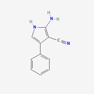 molecular formula C11H9N3 B1304429 2-amino-4-phenyl-1H-pyrrole-3-carbonitrile CAS No. 54153-51-4