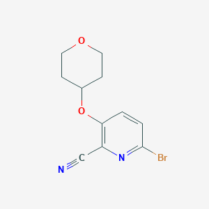 6-bromo-3-((tetrahydro-2H-pyran-4-yl)oxy)picolinonitrile