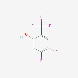 molecular formula C7H3F5O B13044339 4,5-Difluoro-2-(trifluoromethyl)phenol 