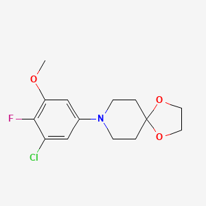 8-(3-Chloro-4-fluoro-5-methoxyphenyl)-1,4-dioxa-8-azaspiro[4.5]decane