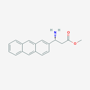 molecular formula C18H17NO2 B13044392 Methyl (3R)-3-amino-3-(2-anthryl)propanoate 