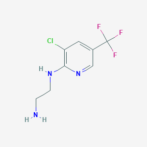 molecular formula C8H9ClF3N3 B1304440 N1-(3-Chloro-5-(trifluoromethyl)pyridin-2-yl)ethane-1,2-diamine CAS No. 219478-19-0