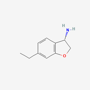 molecular formula C10H13NO B13044417 (3S)-6-Ethyl-2,3-dihydrobenzo[B]furan-3-ylamine 