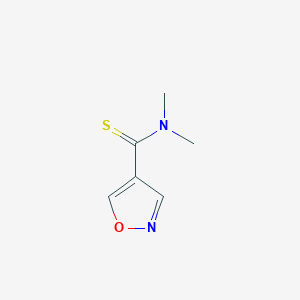 molecular formula C6H8N2OS B13044428 N,N-dimethyl-1,2-oxazole-4-carbothioamide 