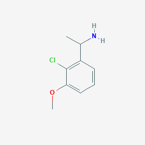 molecular formula C9H12ClNO B13044443 1-(2-Chloro-3-methoxyphenyl)ethan-1-amine 