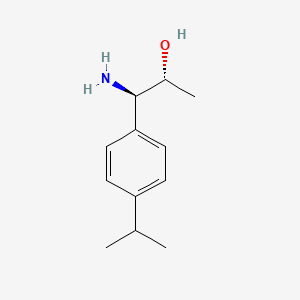 molecular formula C12H19NO B13044511 (1R,2R)-1-Amino-1-[4-(methylethyl)phenyl]propan-2-OL 