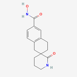 molecular formula C15H18N2O3 B13044549 N-Hydroxy-2'-oxo-3,4-dihydro-1H-spiro[naphthalene-2,3'-piperidine]-6-carboxamide 