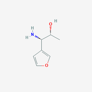 molecular formula C7H11NO2 B13044577 (1S,2R)-1-Amino-1-(3-furyl)propan-2-OL 