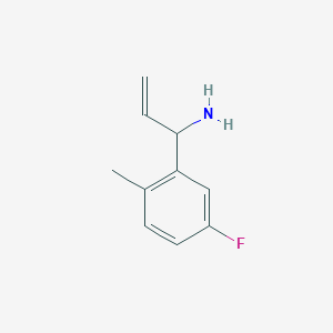 molecular formula C10H12FN B13044594 1-(5-Fluoro-2-methylphenyl)prop-2-EN-1-amine 