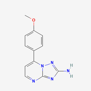 molecular formula C12H11N5O B1304464 7-(4-Methoxyphenyl)-[1,2,4]triazolo[1,5-a]pyrimidin-2-amine CAS No. 303145-64-4