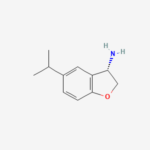 molecular formula C11H15NO B13044649 (3S)-5-(Methylethyl)-2,3-dihydrobenzo[B]furan-3-ylamine 