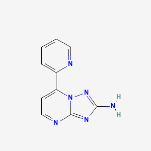molecular formula C10H8N6 B1304466 7-(2-Pyridinyl)[1,2,4]triazolo[1,5-a]pyrimidin-2-amine CAS No. 303145-68-8