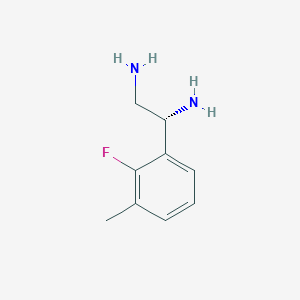 molecular formula C9H13FN2 B13044660 (1R)-1-(2-Fluoro-3-methylphenyl)ethane-1,2-diamine 