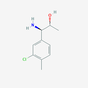 molecular formula C10H14ClNO B13044716 (1R,2R)-1-Amino-1-(3-chloro-4-methylphenyl)propan-2-OL 