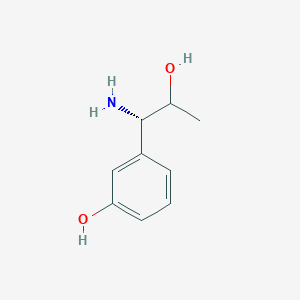 molecular formula C9H13NO2 B13044749 3-((1S)-1-Amino-2-hydroxypropyl)phenol 