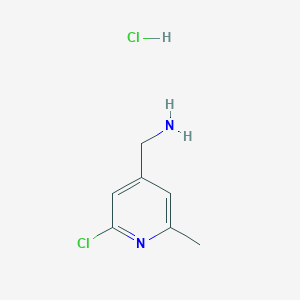 molecular formula C7H10Cl2N2 B13044756 (2-Chloro-6-methylpyridin-4-YL)methanamine hcl 