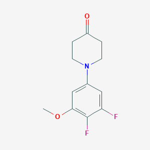 1-(3,4-Difluoro-5-methoxyphenyl)piperidin-4-one