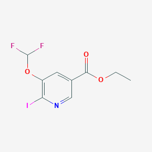 Ethyl 5-(difluoromethoxy)-6-iodonicotinate