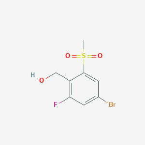 (4-Bromo-2-fluoro-6-(methylsulfonyl)phenyl)methanol