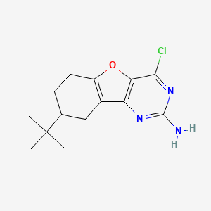 molecular formula C14H18ClN3O B13044918 8-(Tert-butyl)-4-chloro-6,7,8,9-tetrahydrobenzofuro[3,2-D]pyrimidin-2-amine 