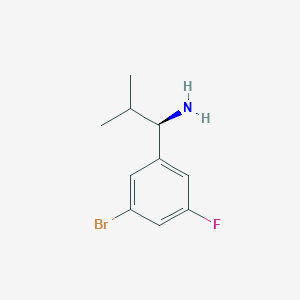 (R)-1-(3-Bromo-5-fluorophenyl)-2-methylpropan-1-amine