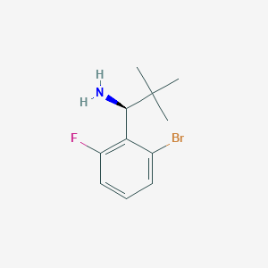 (S)-1-(2-Bromo-6-fluorophenyl)-2,2-dimethylpropan-1-amine