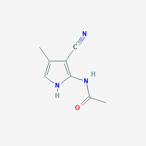 molecular formula C8H9N3O B1304498 N-(3-氰基-4-甲基-1H-吡咯-2-基)乙酰胺 CAS No. 88366-10-3