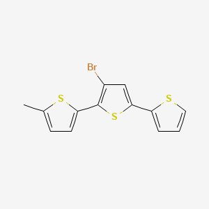 molecular formula C13H9BrS3 B13044984 3-bromo-2-(5-methylthiophen-2-yl)-5-thiophen-2-ylthiophene 