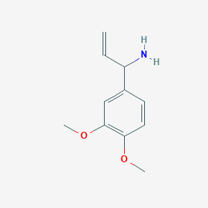 molecular formula C11H15NO2 B13044989 1-(3,4-Dimethoxyphenyl)prop-2-EN-1-amine 