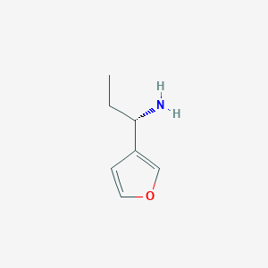 molecular formula C7H11NO B13045011 (1S)-1-(3-Furyl)propylamine 