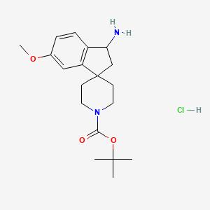 Tert-butyl3-amino-6-methoxy-2,3-dihydrospiro[indene-1,4'-piperidine]-1'-carboxylate hcl