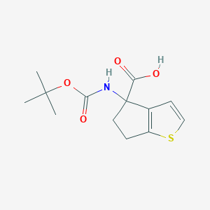 4-((Tert-butoxycarbonyl)amino)-5,6-dihydro-4H-cyclopenta[B]thiophene-4-carboxylic acid