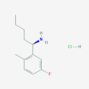 (R)-1-(5-Fluoro-2-methylphenyl)pentan-1-amine hcl