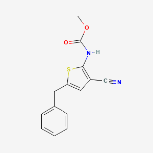 molecular formula C14H12N2O2S B13045051 Methyl (5-benzyl-3-cyanothiophen-2-YL)carbamate CAS No. 2177264-12-7