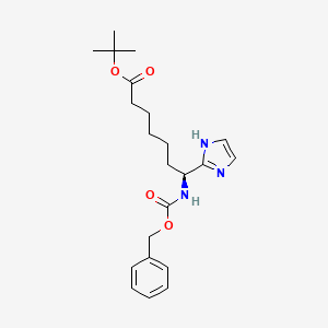 Tert-butyl (S)-7-(((benzyloxy)carbonyl)amino)-7-(1H-imidazol-2-YL)heptanoate