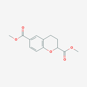 molecular formula C13H14O5 B13045084 Dimethyl chromane-2,6-dicarboxylate 