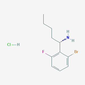 (S)-1-(2-Bromo-6-fluorophenyl)pentan-1-amine hcl