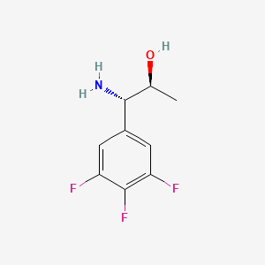 molecular formula C9H10F3NO B13045142 (1S,2S)-1-Amino-1-(3,4,5-trifluorophenyl)propan-2-OL 