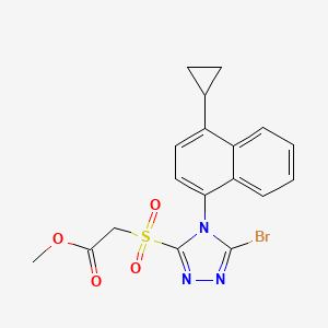 molecular formula C18H16BrN3O4S B13045143 Lesinurad impurity 19 