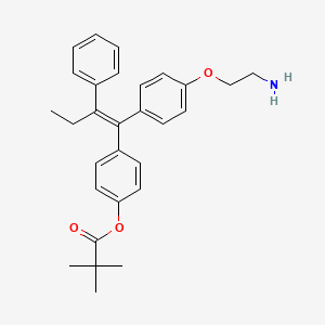 molecular formula C29H33NO3 B13045169 (E)-4-(1-(4-(2-aminoethoxy)phenyl)-2-phenylbut-1-en-1-yl)phenyl pivalate 