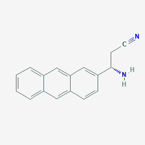 molecular formula C17H14N2 B13045175 (3S)-3-Amino-3-(2-anthryl)propanenitrile 