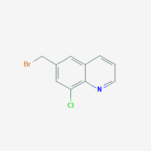 molecular formula C10H7BrClN B13045182 6-(Bromomethyl)-8-chloroquinoline CAS No. 2089651-71-6